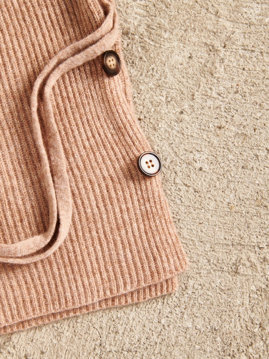 Bonnet cachemire beige foncé femme - UNI 20 - Studio cashmere8