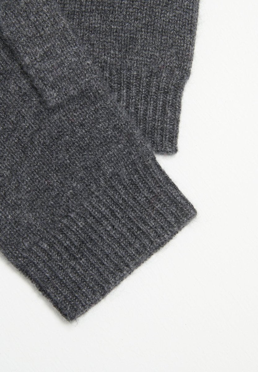 Gants en cachemire 4 fils gris anthracite