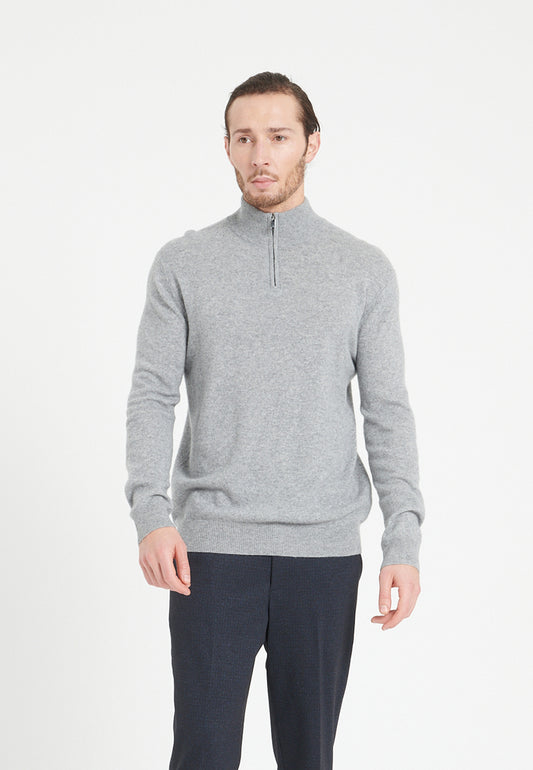 Pull camionneur homme en cachemire gris clair - LUKE 4