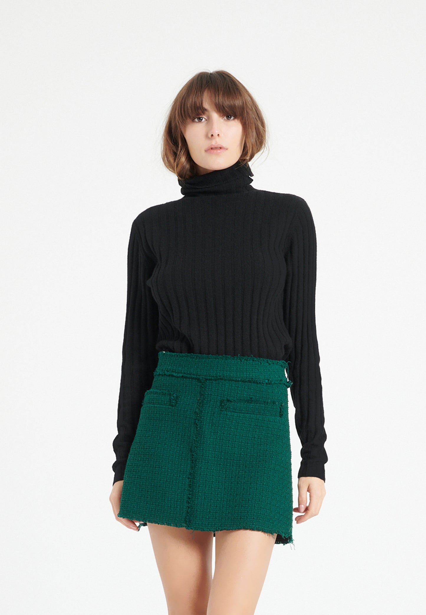 Schwarzer Rollkragenpullover aus Kaschmir für Damen - LILLY 15