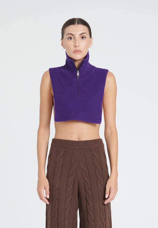 ZAYA 1 Snood in purple 4-thread cashmere