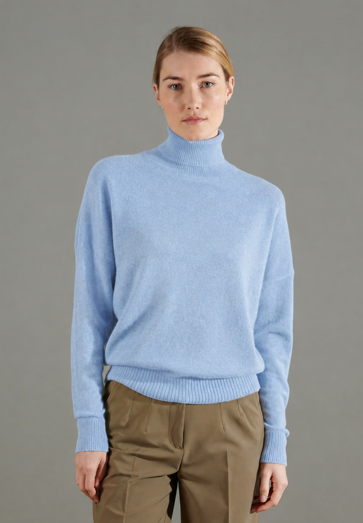 Pull col roulé femme en cachemire blanc écru - NAMI 7