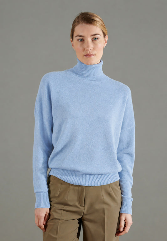 Pull col roulé femme en cachemire blanc écru - NAMI 7