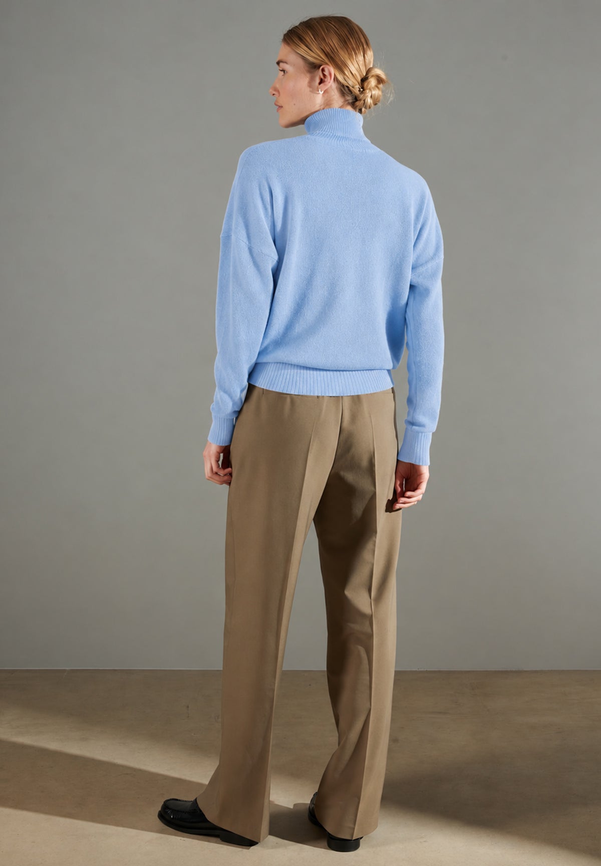 Pull col roulé femme en cachemire blanc écru - NAMI 7