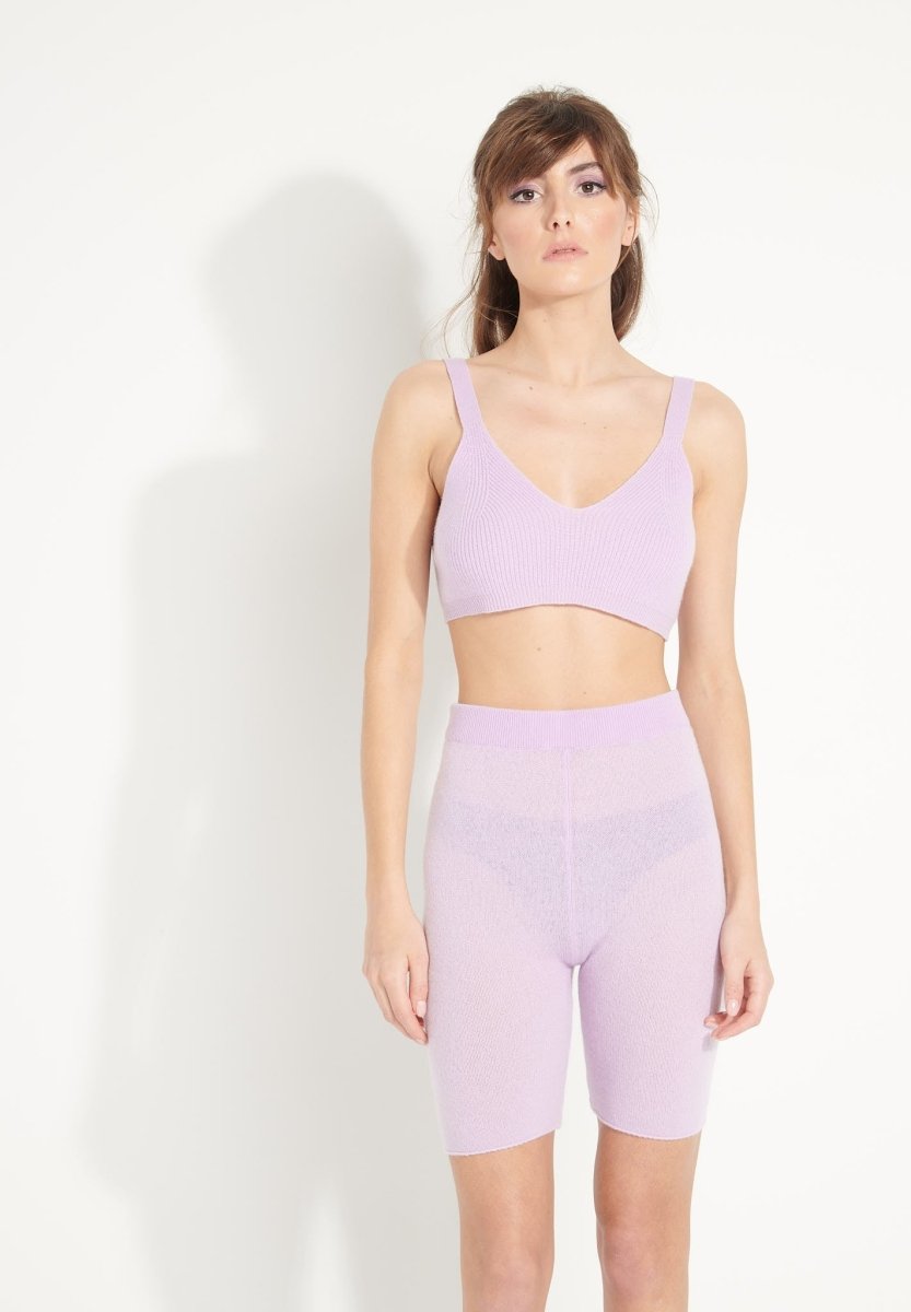 AVA 7 Brassière en cachemire déjaugé lilas - Studio cashmere8