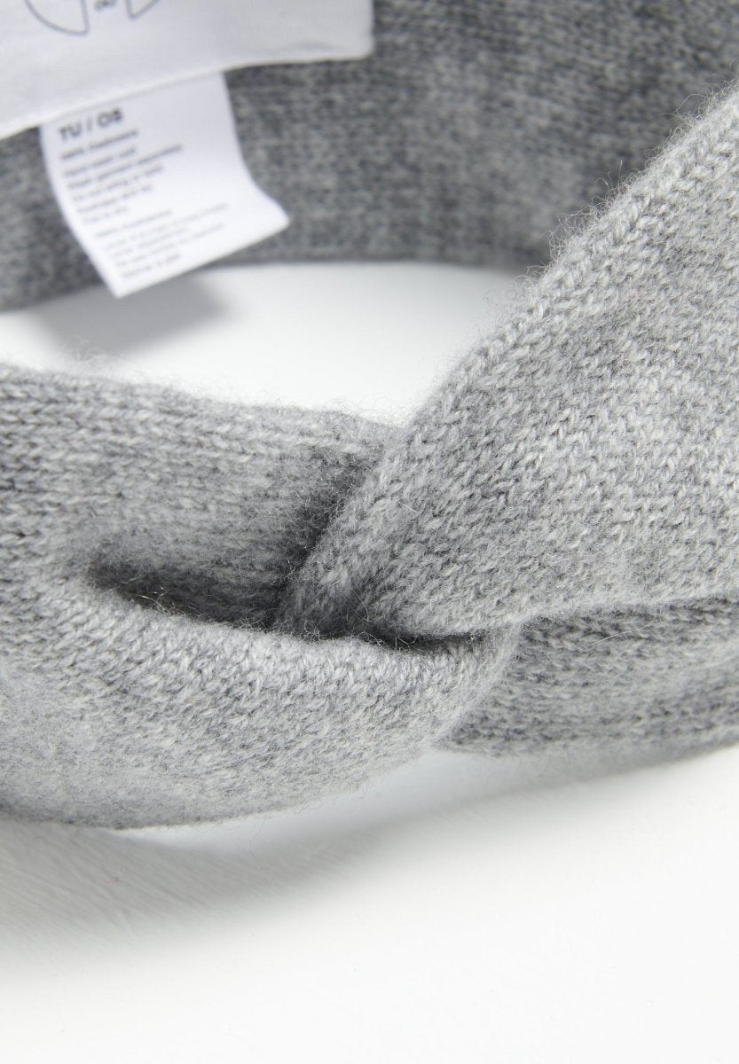 Bandeau en cachemire 4 fils gris clair - Studio cashmere8