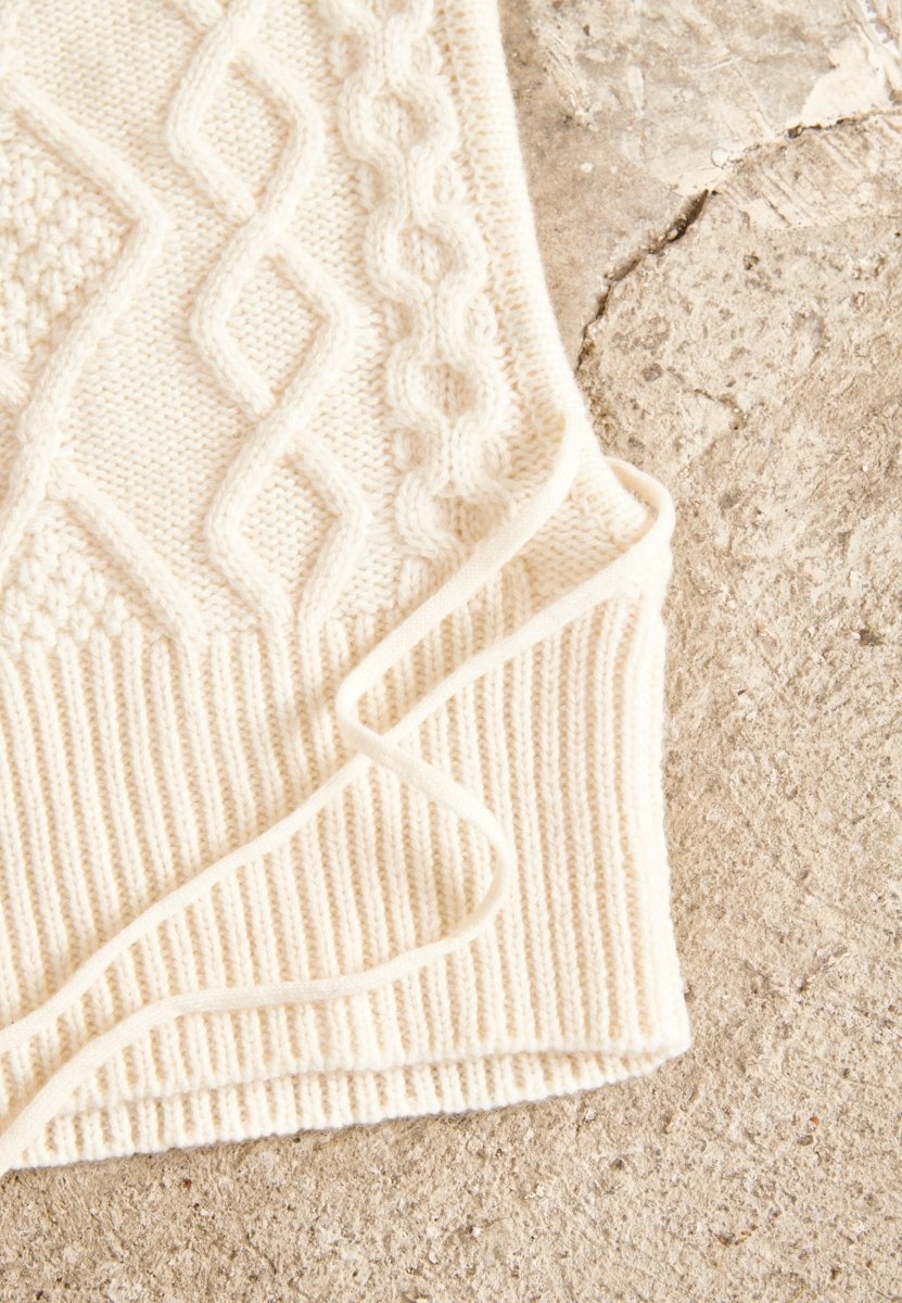 Bonnet cachemire 8 fils écru femme - UNI 19 - Studio cashmere8