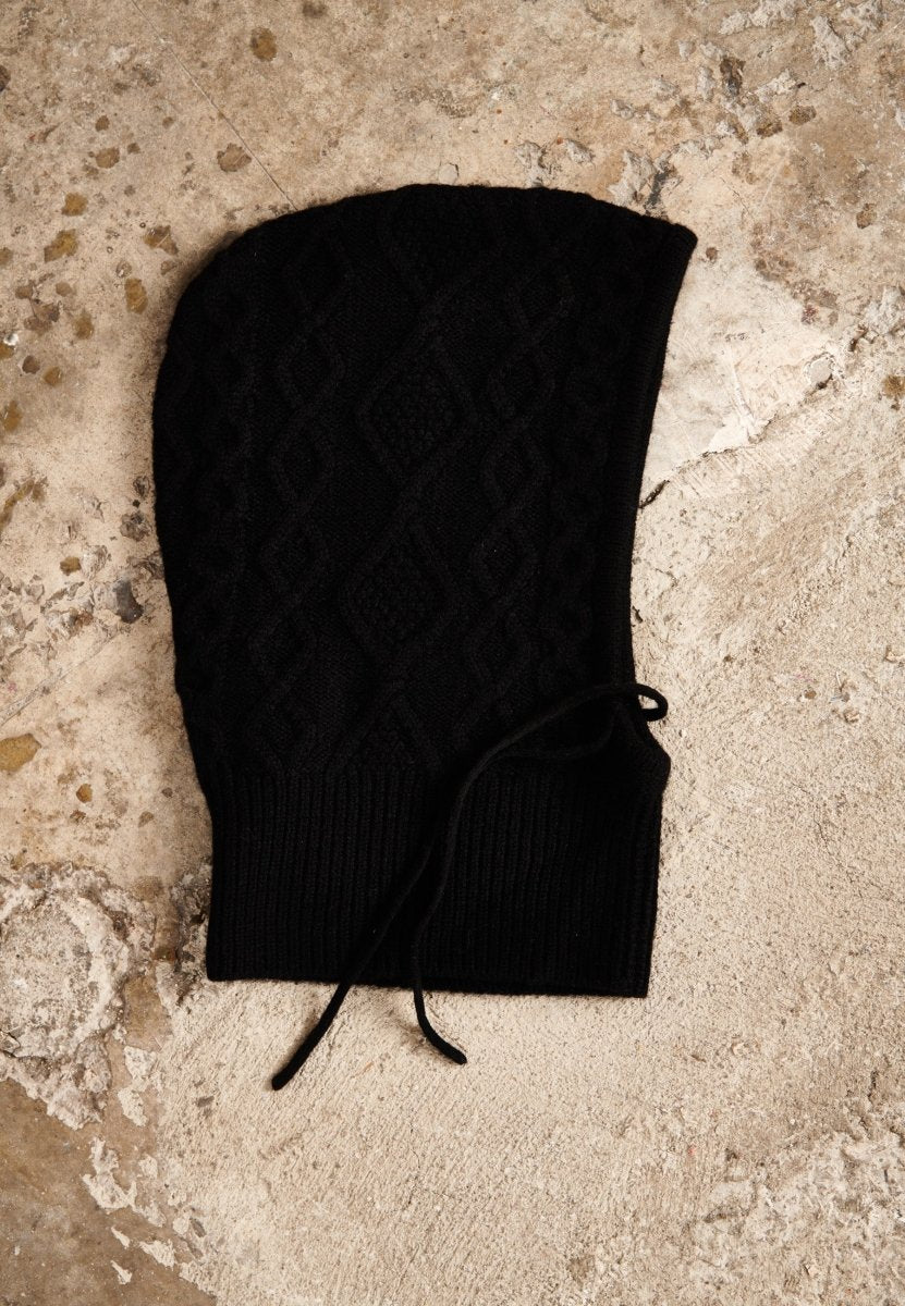 Bonnet cachemire 8 fils noir femme - UNI 19 - Studio cashmere8
