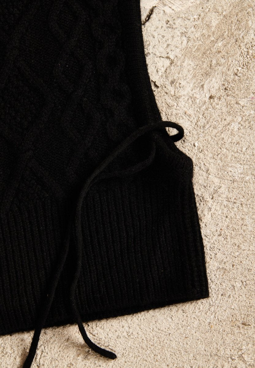 Bonnet cachemire 8 fils noir femme - UNI 19 - Studio cashmere8