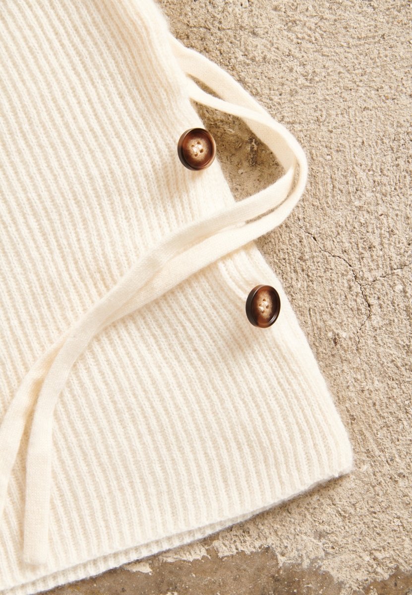 Bonnet cachemire écru femme - UNI 20 - Studio cashmere8