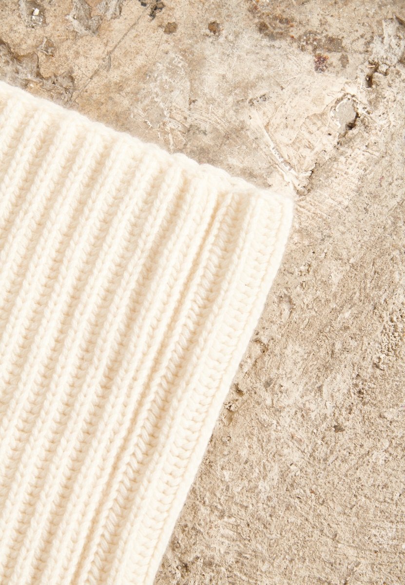 Écharpe cachemire 12 fils écru femme - UNI 18 - Studio cashmere8