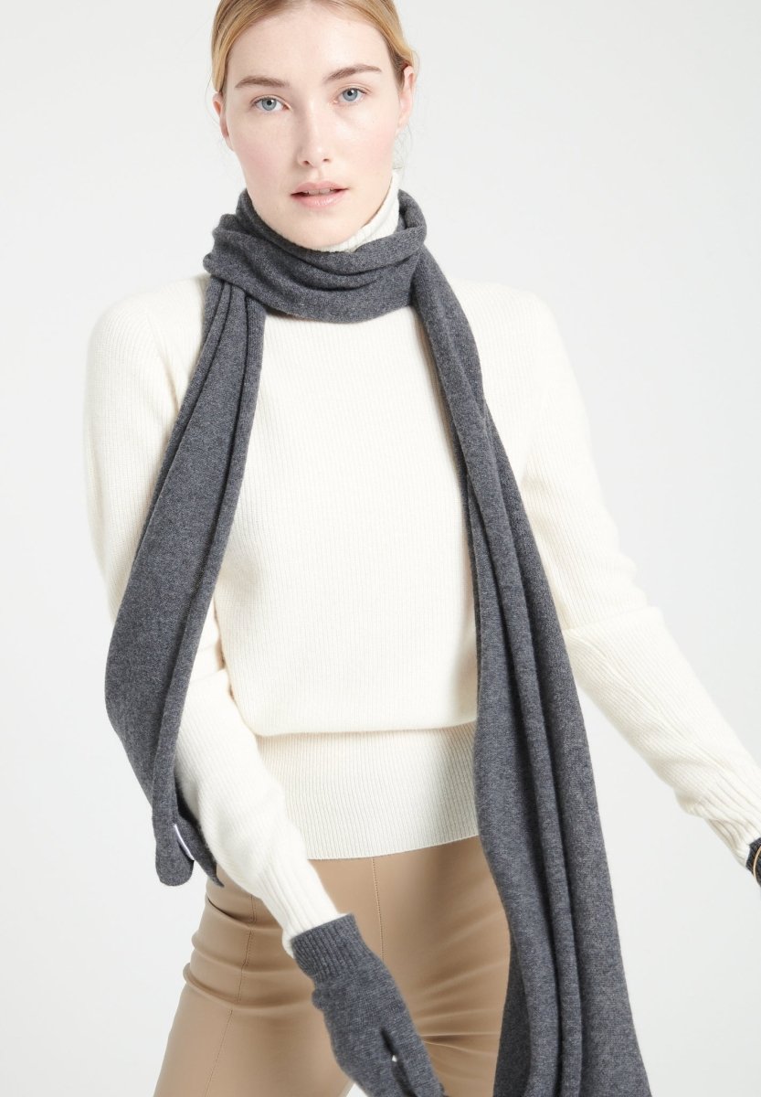 Echarpe en cachemire gris anthracite - Studio cashmere8