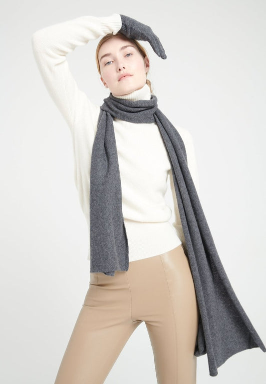 Echarpe en cachemire gris anthracite - Studio cashmere8