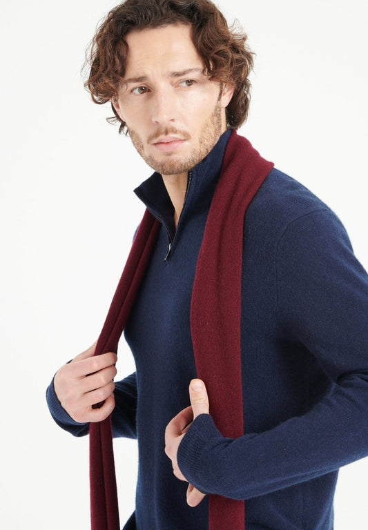 Echarpe en cachemire rouge bordeaux - Studio cashmere8