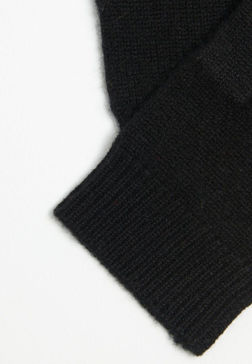 Gants en cachemire 4 fils noir