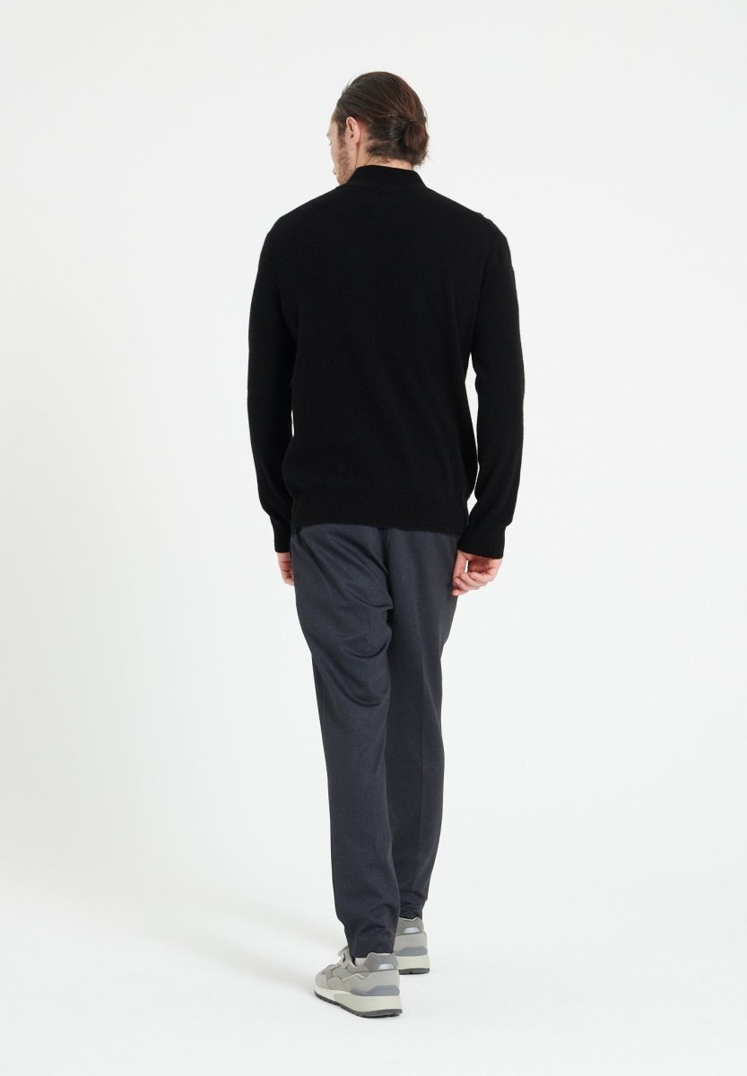 LUKE 4 Pull camionneur en cachemire noir - Studio cashmere8