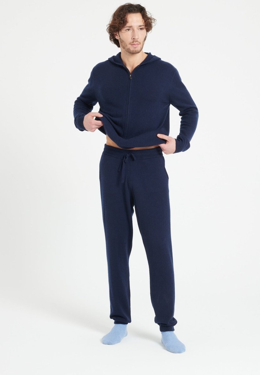 LUKE 7 Pantalon de survêtement en cachemire bleu marine - Studio cashmere8