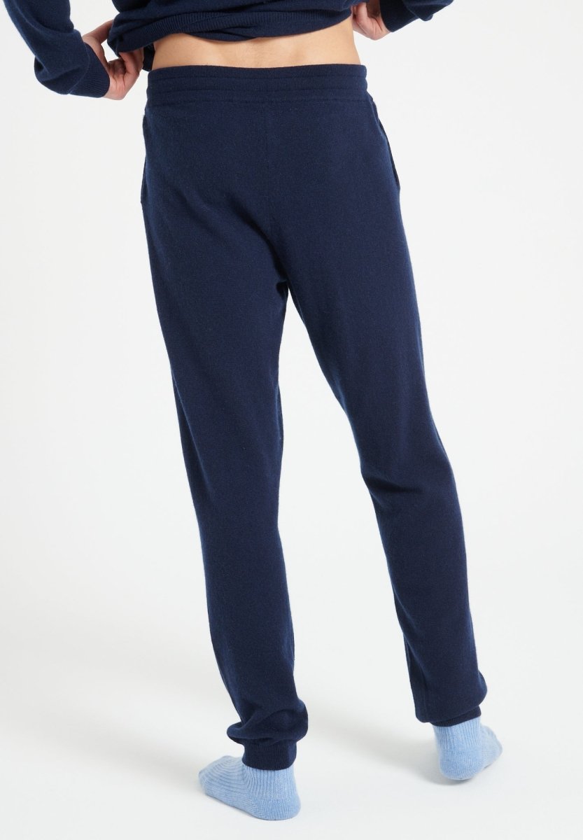 LUKE 7 Pantalon de survêtement en cachemire bleu marine - Studio cashmere8