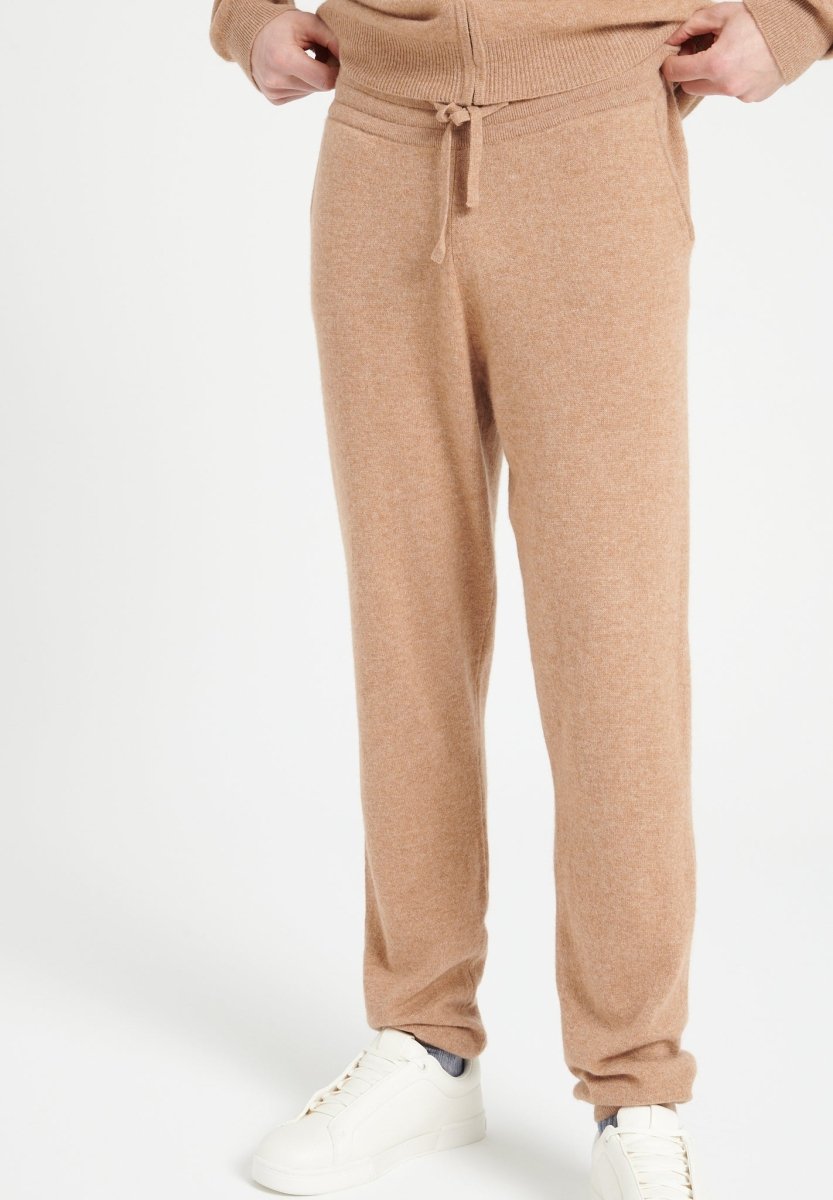 LUKE 7 Pantalon de survêtement en cachemire camel - Studio cashmere8