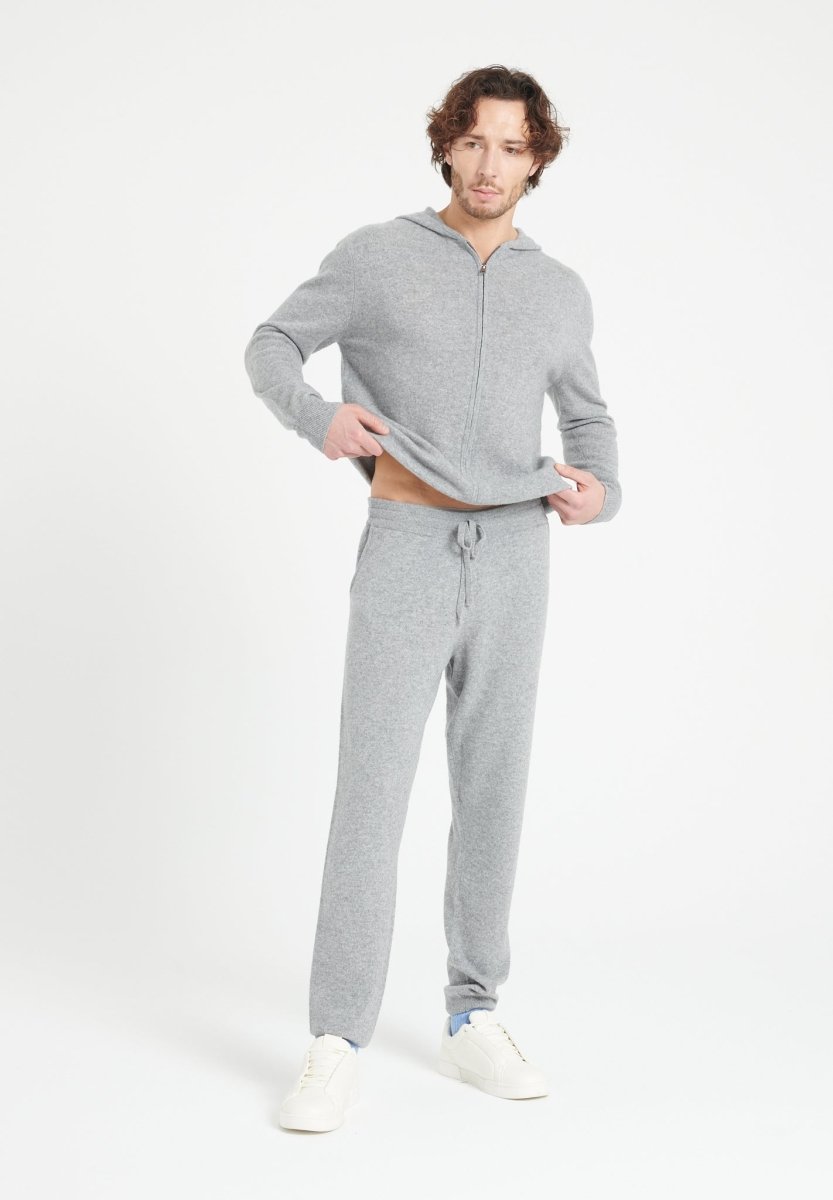 LUKE 7 Pantalon de survêtement en cachemire gris clair - Studio cashmere8