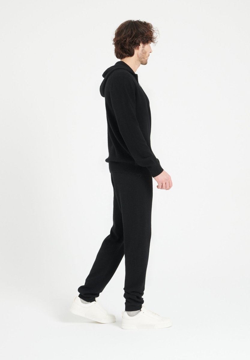 LUKE 7 Pantalon de survêtement en cachemire noir - Studio cashmere8