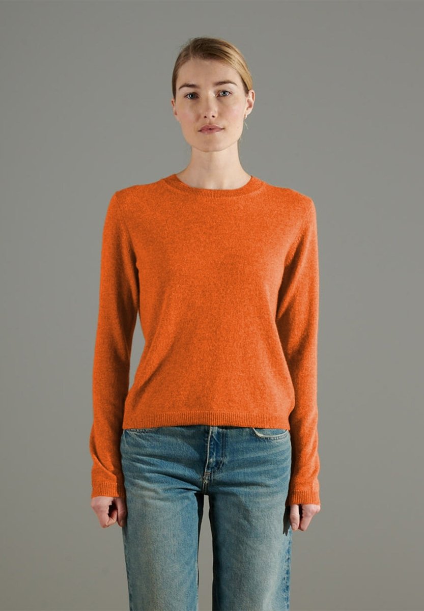 NAMI 4 Pull col rond en cachemire mandarine - Studio cashmere8