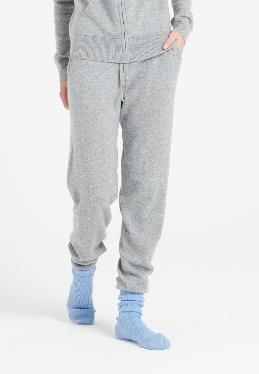 Pantalon cachemire gris clair femme - LILLY 11 - Studio cashmere8