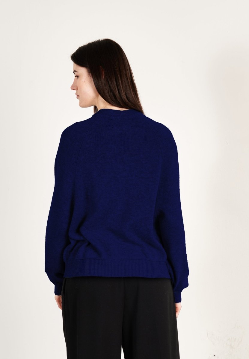 Pull col rond cachemire 4 fils bleu marine femme - HANA 6 - Studio cashmere8