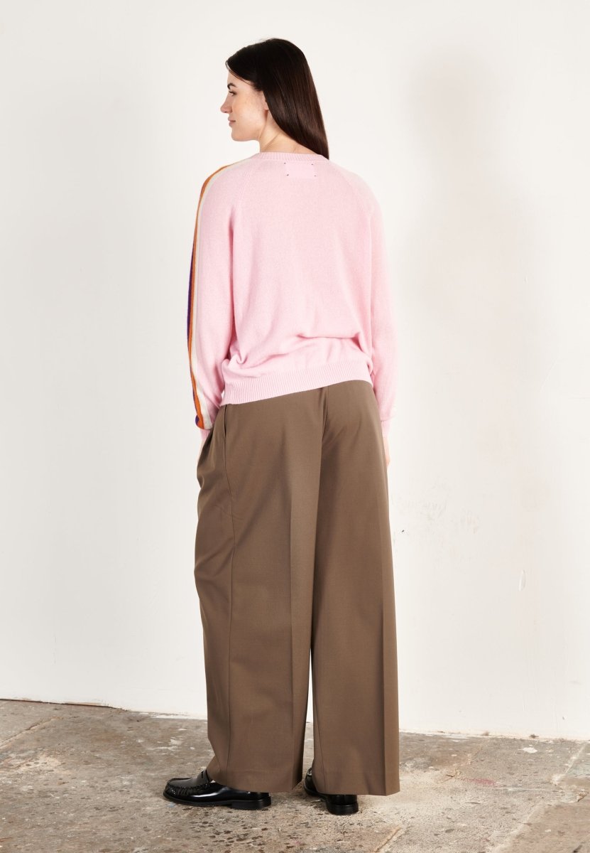 Pull col rond cachemire rose/violet/mandarine/écru femme - ZAYA 19 - Studio cashmere8