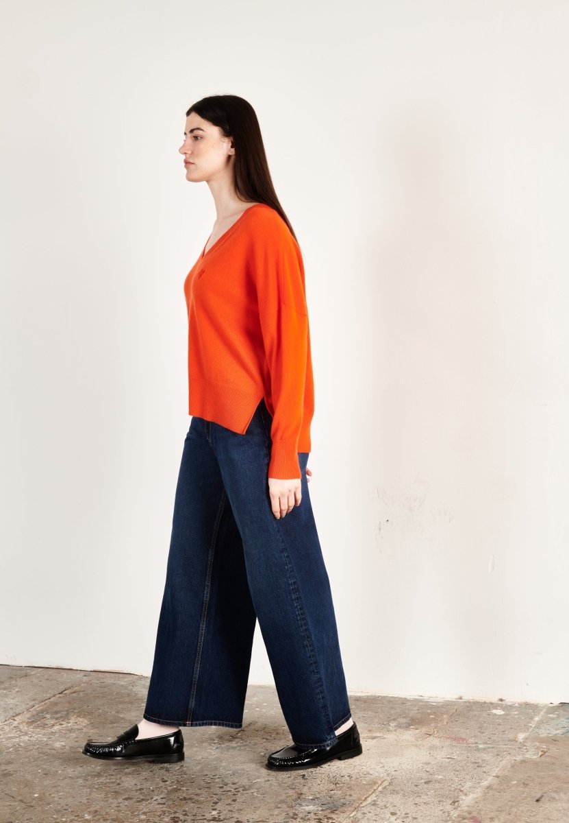 Pull col V cachemire mandarine femme - HANA 1 - Studio cashmere8