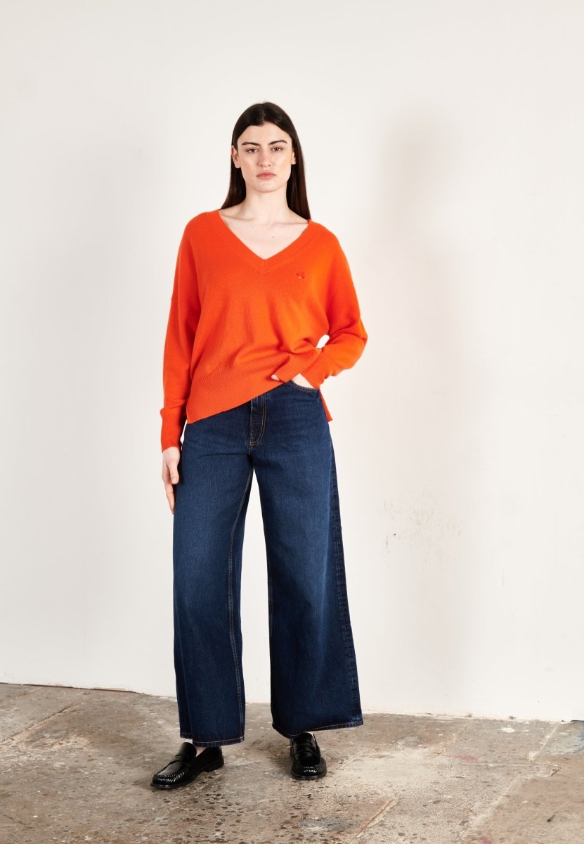 Pull col V cachemire mandarine femme - HANA 1 - Studio cashmere8