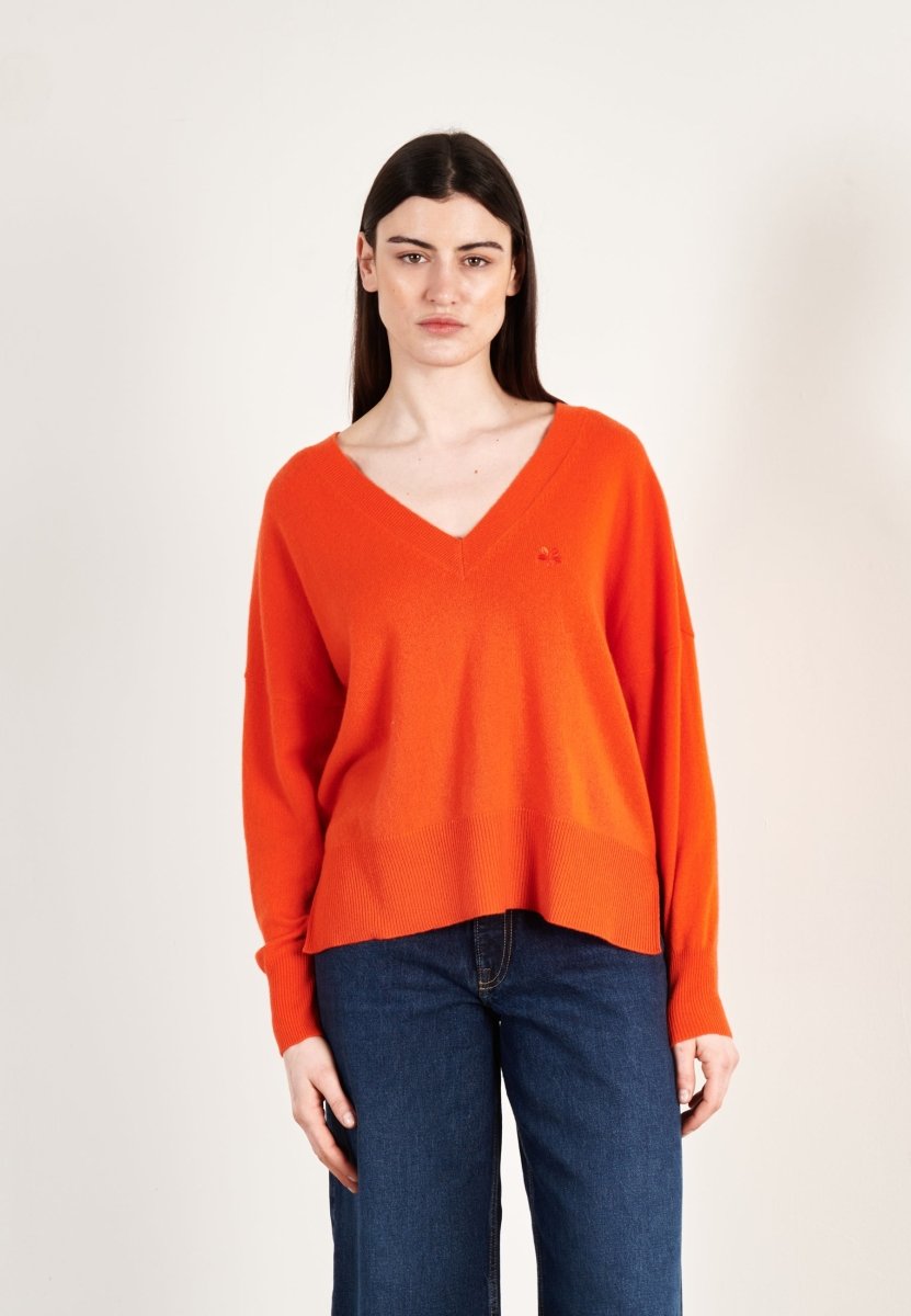 Pull col V cachemire mandarine femme - HANA 1 - Studio cashmere8