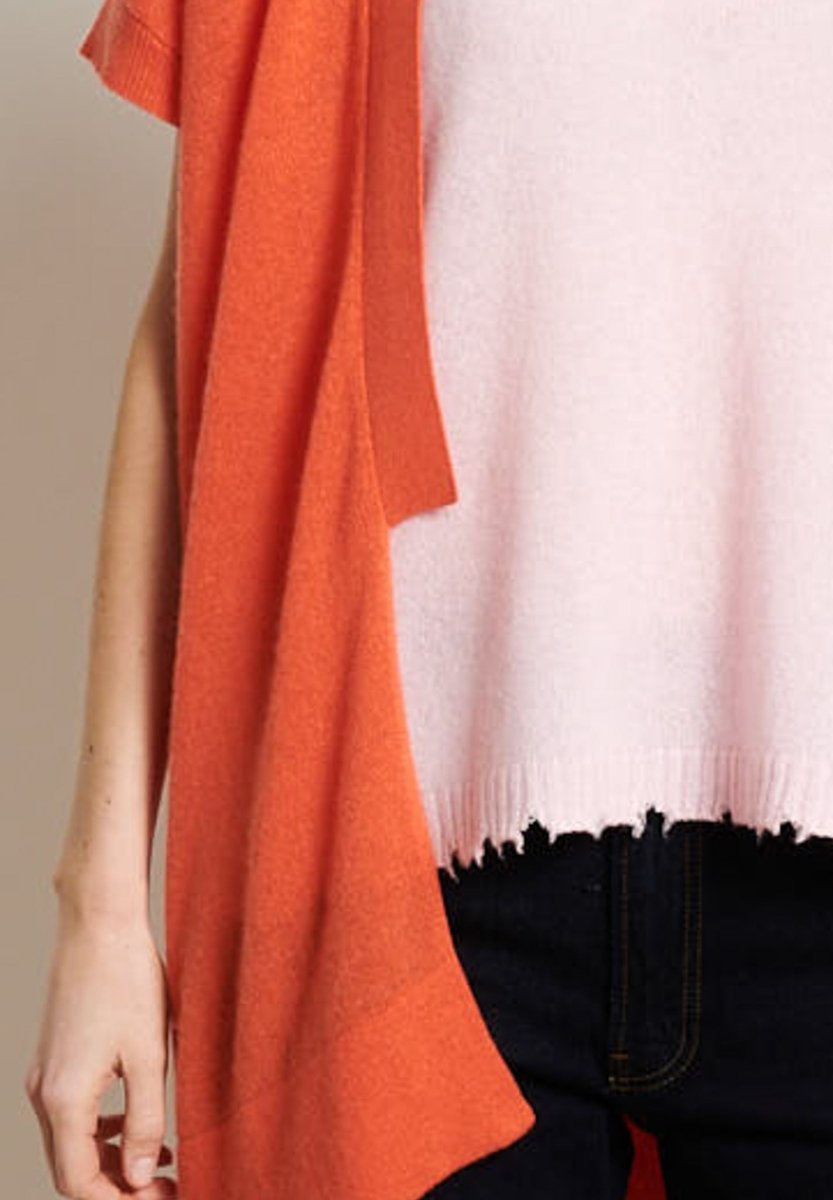 RIA 4 Kimono en cachemire mandarine - Studio cashmere8