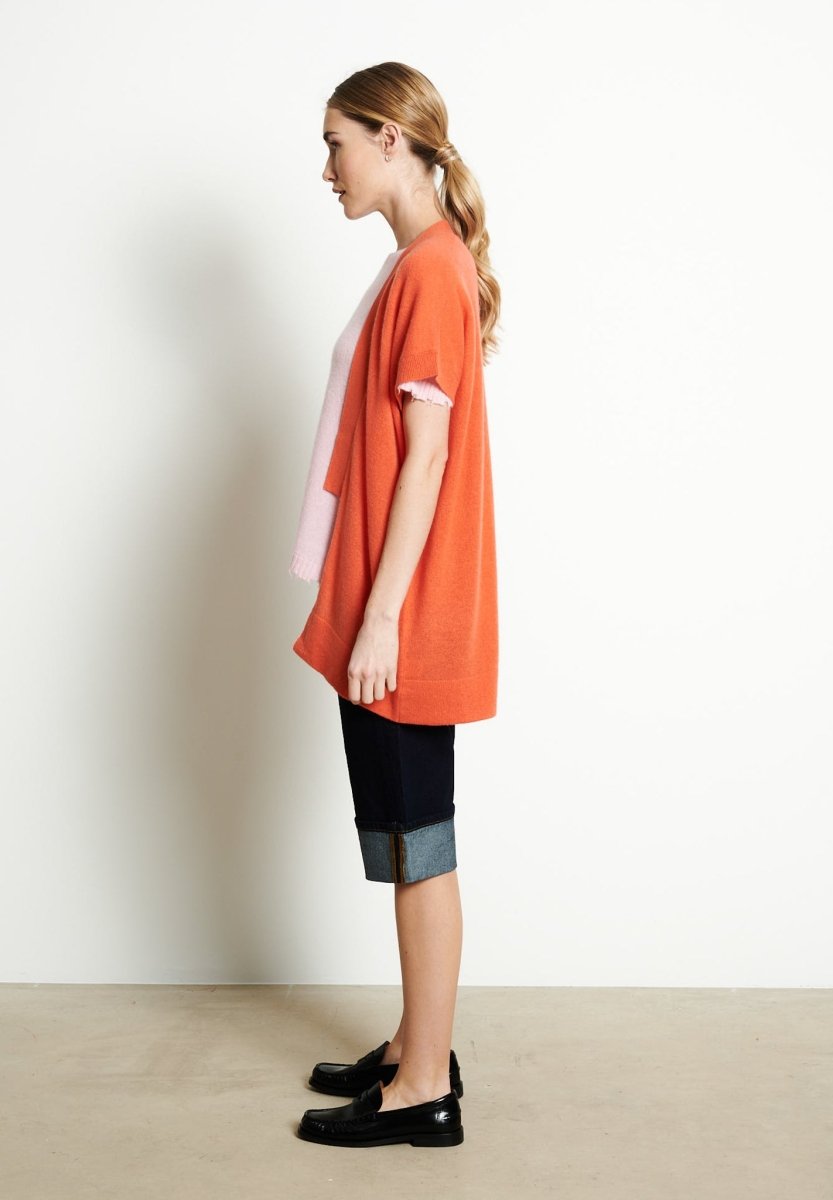 RIA 4 Kimono en cachemire mandarine - Studio cashmere8