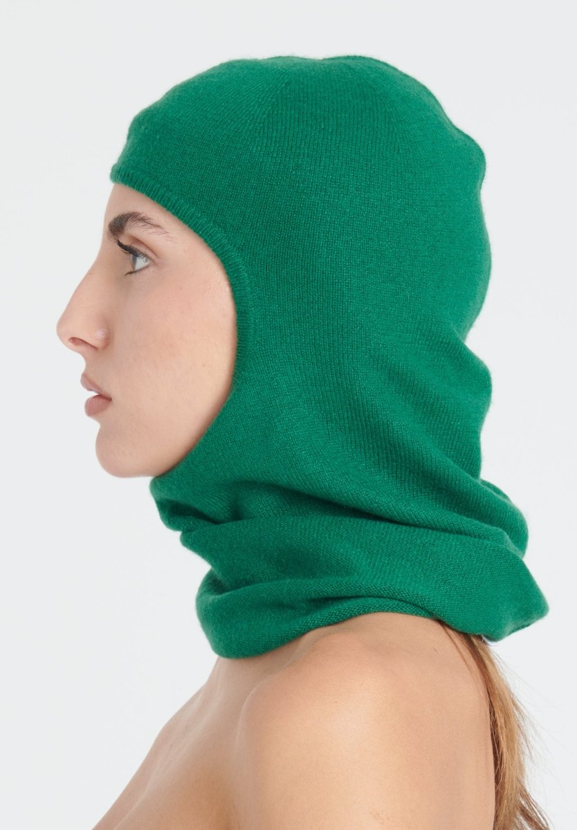 UNI 9 Cagoule en cachemire vert émeraude - Studio cashmere8