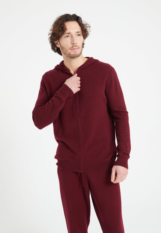 LUKE 6 Sweat à capuche zippé rouge bordeaux