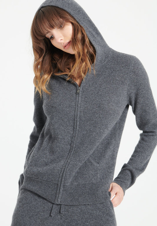 LILLY 8 Sweat à capuche zippé gris anthracite